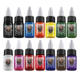 HAWINK 14 Colors Tattoo Ink Set Pigment Kit  1/2oz (15ml)