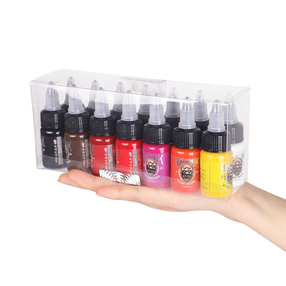 HAWINK 14 Colors Tattoo Ink Set Pigment Kit  1/2oz (15ml)