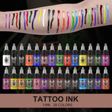 HAWINK 28 Colors Tattoo Ink Set Pigment Kit 1/2 oz (15ml)