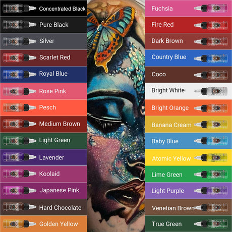 HAWINK 28 Colors Tattoo Ink Set Pigment Kit  1 oz (30ml)