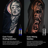Hawink RGB Tattoo Ink Set 14 Colors and 2 Mixing Solution 1 oz(30ml)