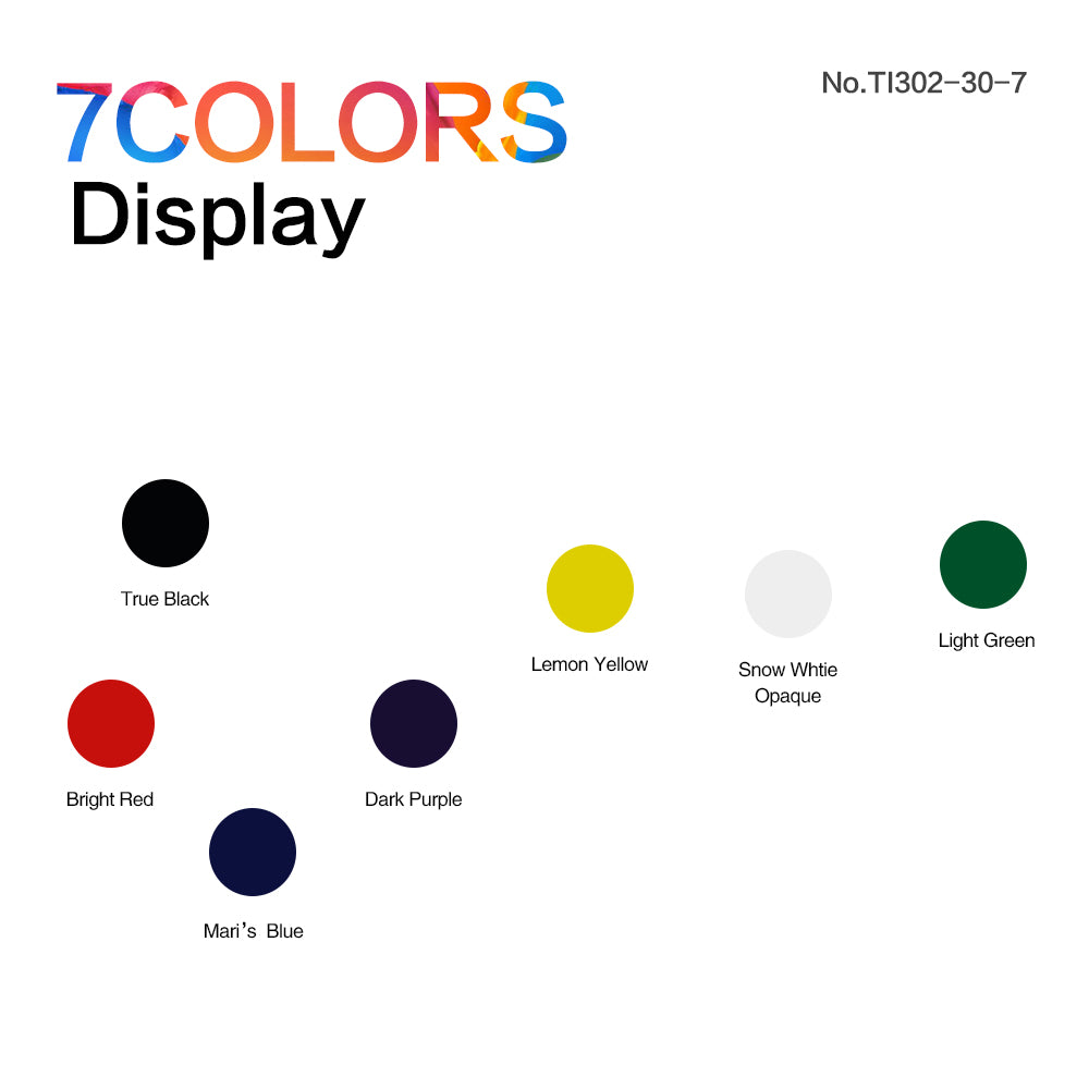 Solong Premium 7 Basic Colors Tattoo Ink Set Pigment Kit 1oz (30ml)