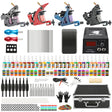 Coil Tattoo Machine Kit 4 Pro Coil Tattoo Guns 54 Inks Power Supply Foot Pedal Needles Grips Tips Carry Case - Hawink