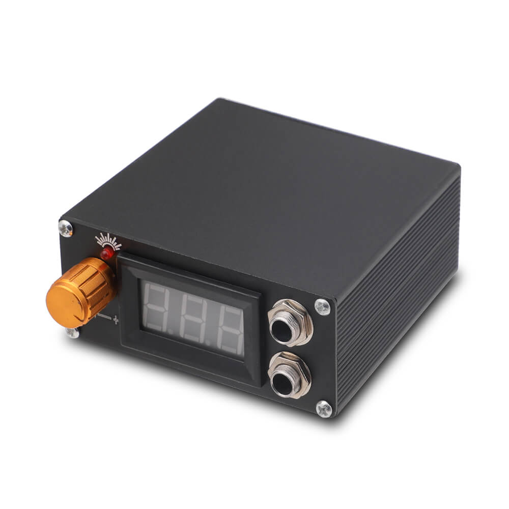 Aluminum Digital LCD Display Black Tattoo Power Supply+Foot Pedal+