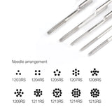 50pc Disposable Tattoo Needles for Coil machine Rotary Tattoo Gun Round Shader#12(0.35mm) - Hawink