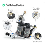 Hwink Tattoo New Beginner 1 Pro Machine Gun Tattoo Kit 7 color ink set TK106 - Hawink