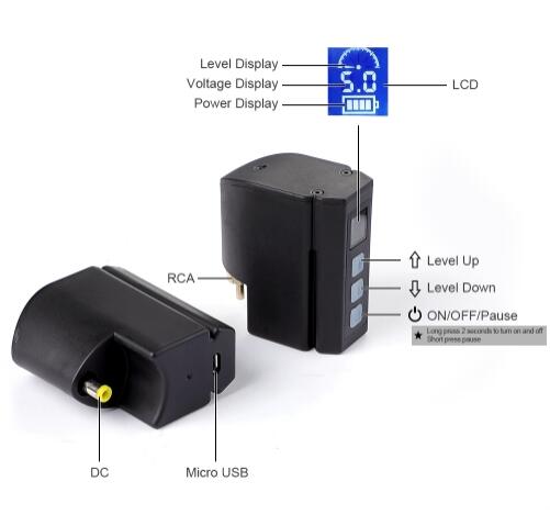 High Capacity 2400mah Wireless RCA DC Battery for Tattoo Rotary Pen - Hawink