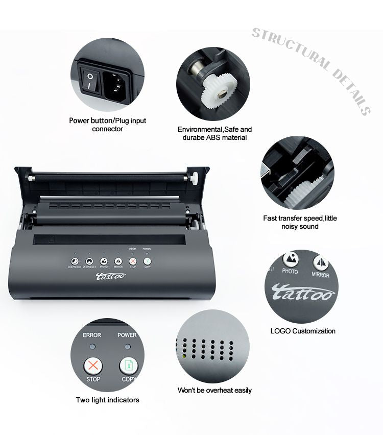 Professional Tattoo Thermal Copier Stencil Transfer Machine A4 Paper  Printer Machine - China Tattoo Transfer Machine and Tattoo Stencil Machine  price